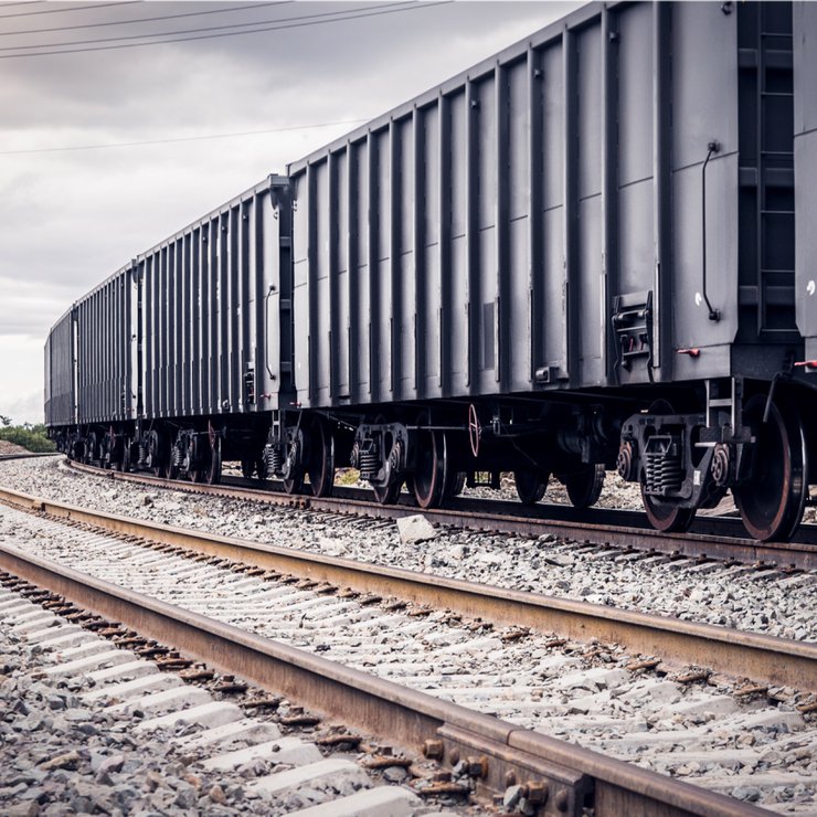 Transportation of coal, raw materials for iron and steel and ferrous metals